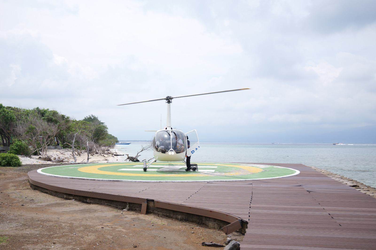 Balicopter helicopter at Gili Trawangan Heliport